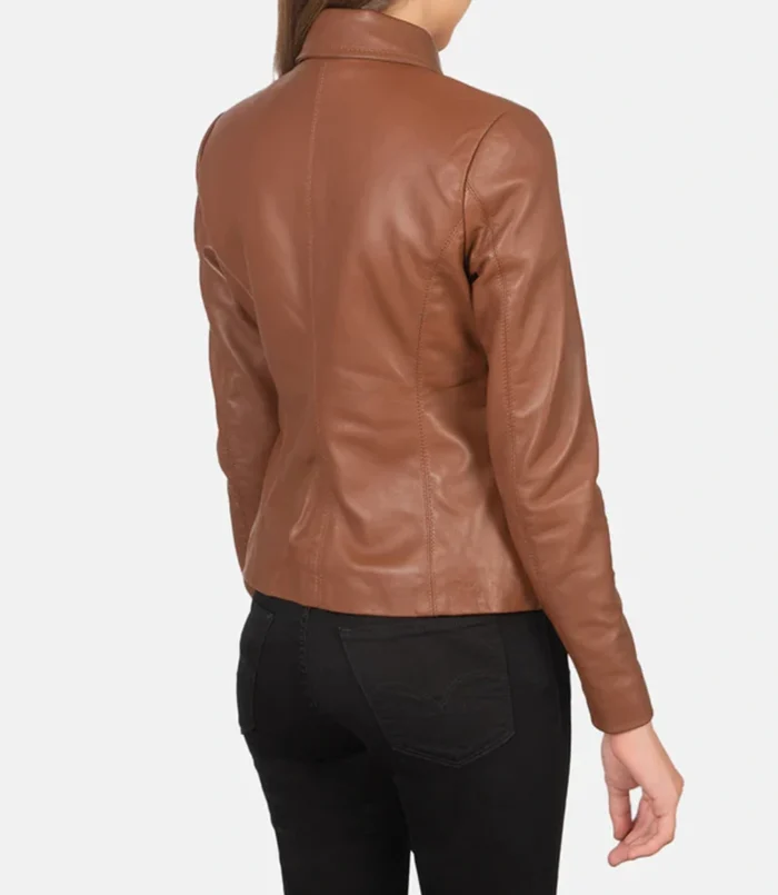Womens Classic Brown Leather Jacket