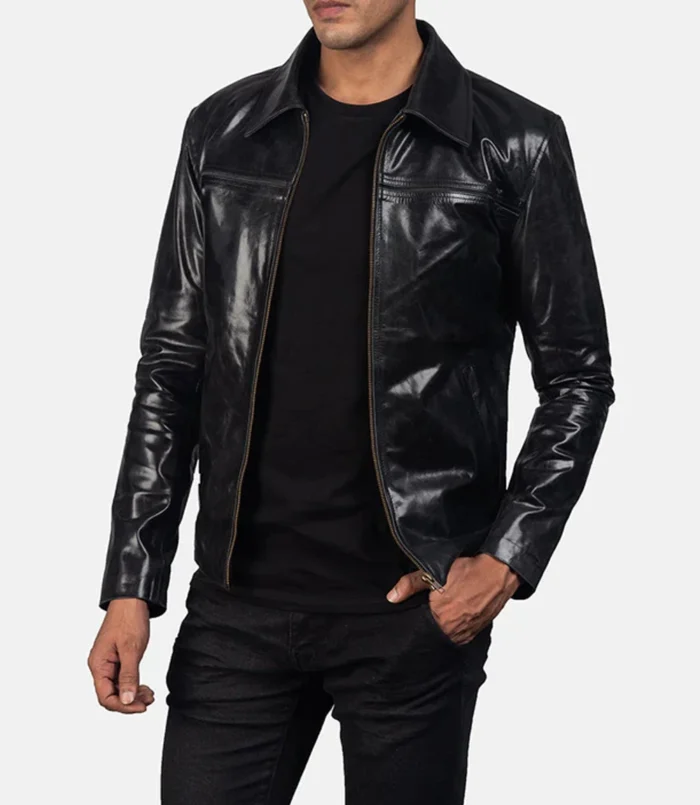Men's Leather Stylish Jacket Black