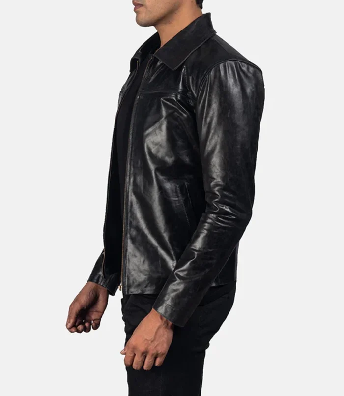 Black Leather Stylish Jacket