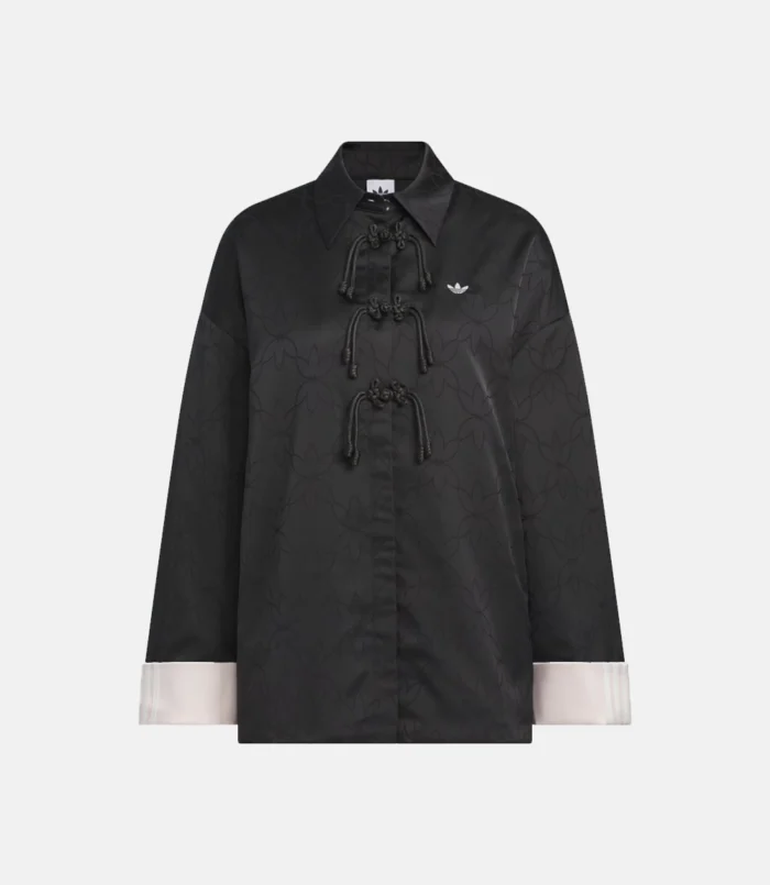 Black Adidas New Chinese Shirt Jacket