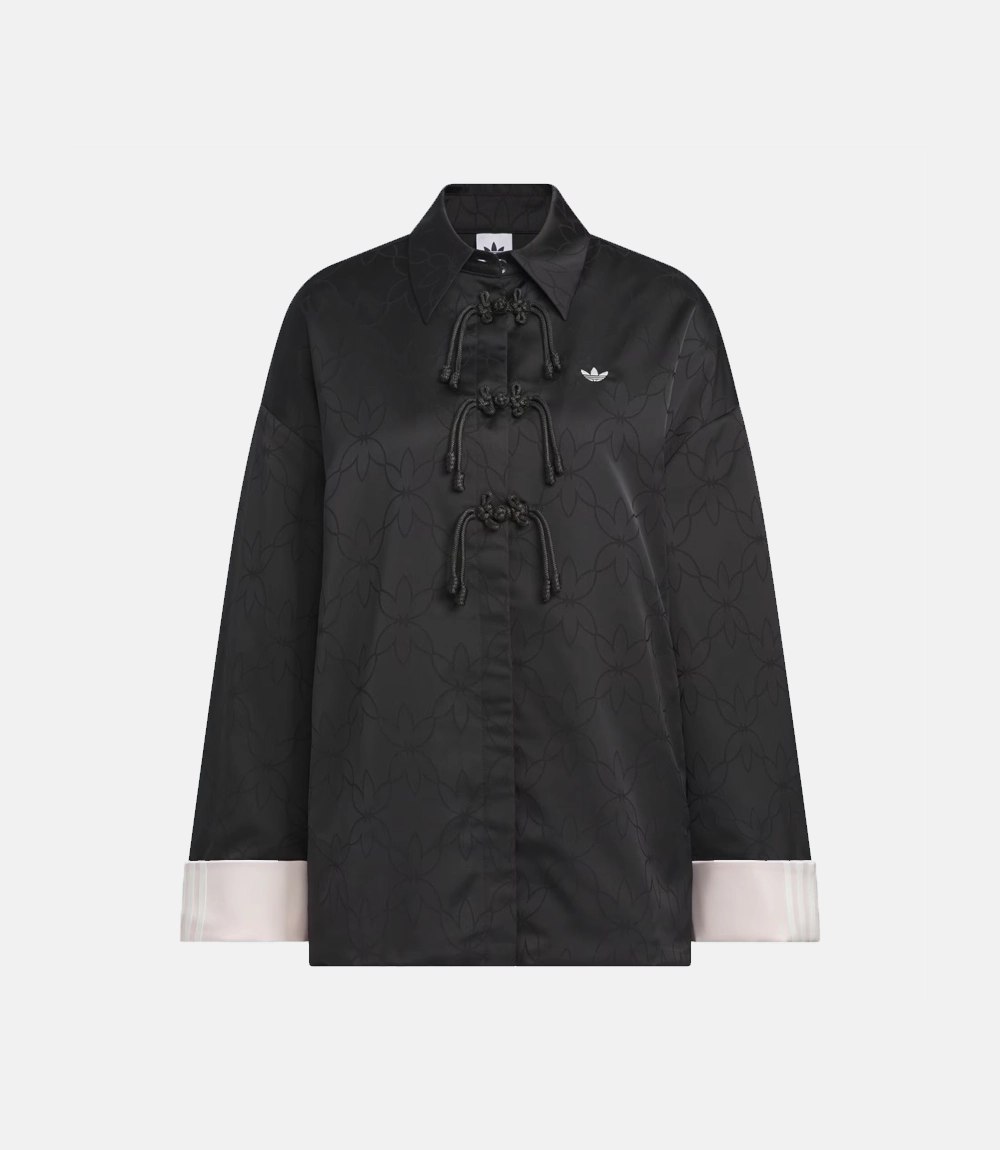 Black Adidas New Chinese Shirt Jacket