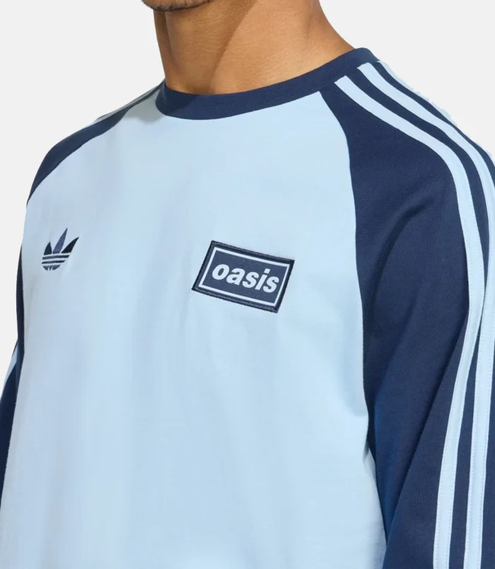 Adidas x Oasis Tour 3-Stripes Long Sleeves T-shirt Blue