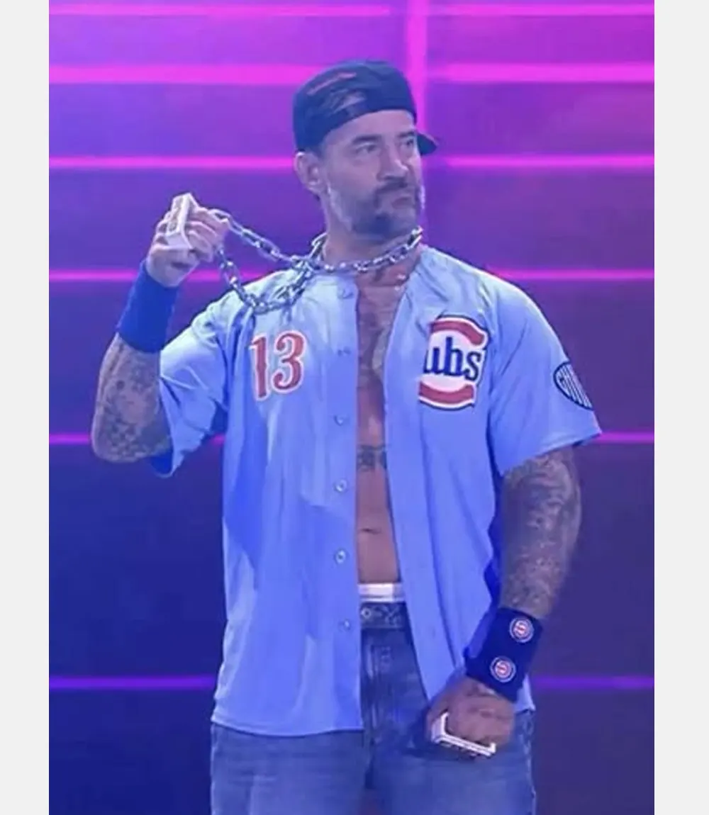 2025 CM Punk Blue Shirt Night Of Champions