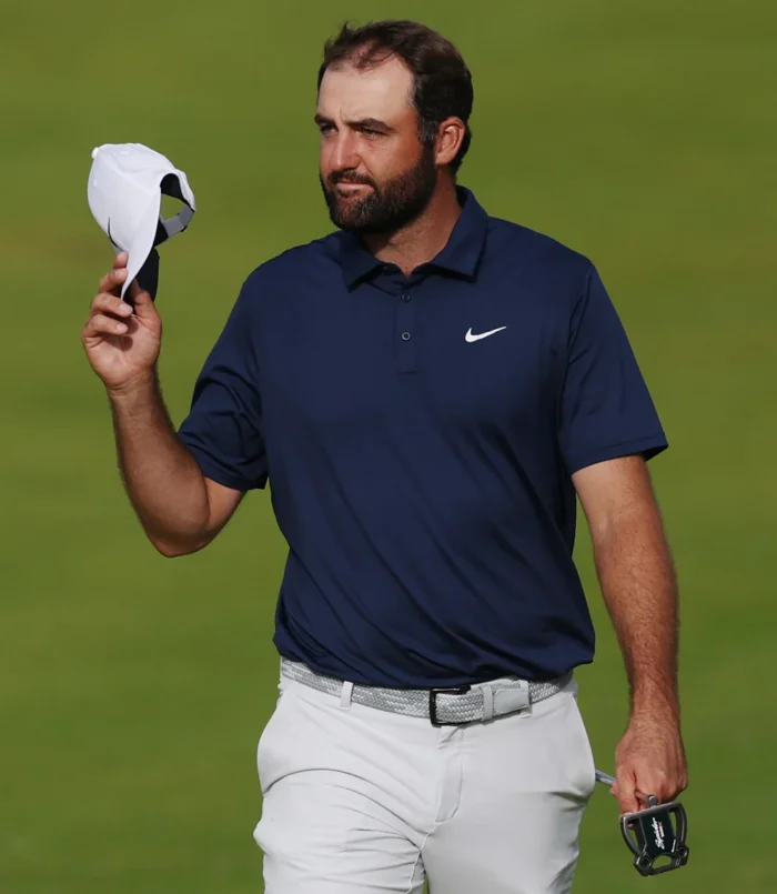 Scottie Scheffler Nike Golf Navy Polo T-Shirt