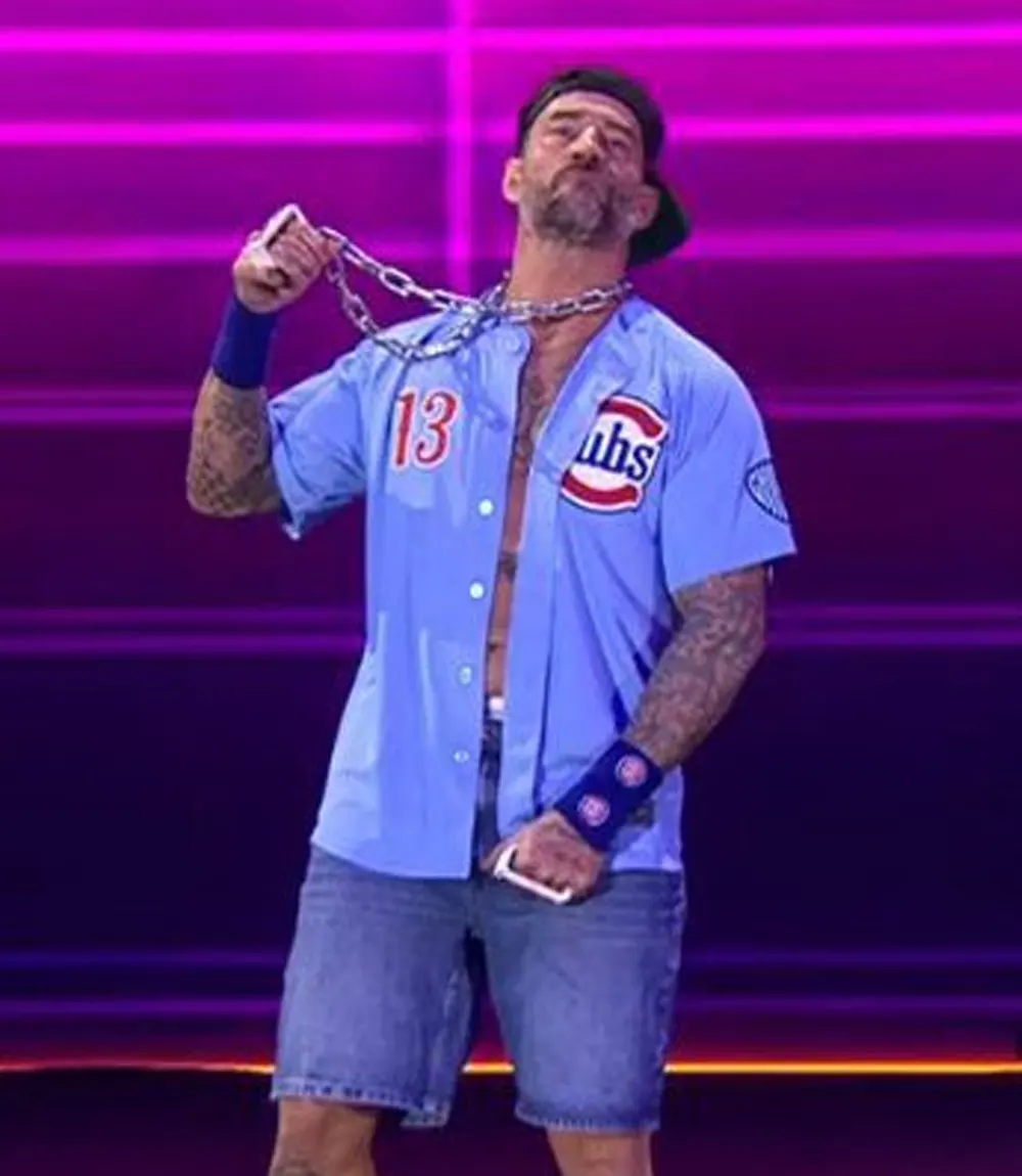 WWE CM Punk Night Of Champions Blue Shirt