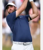 Scottie Scheffler Nike Golf Polo Shirt Navy Blue