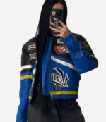 Vanson Leather Motorcycle Blue Jacket