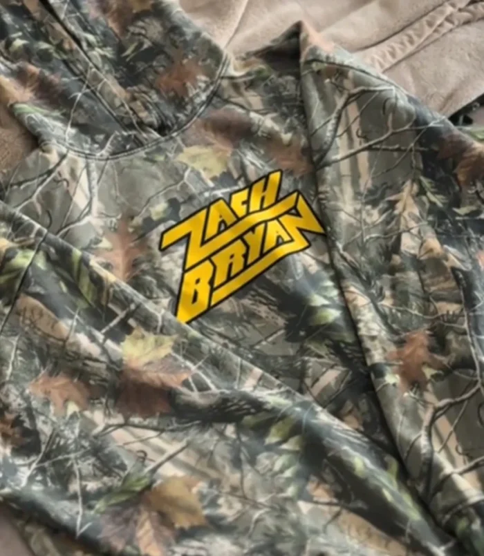 zach bryan camo hoodie Green